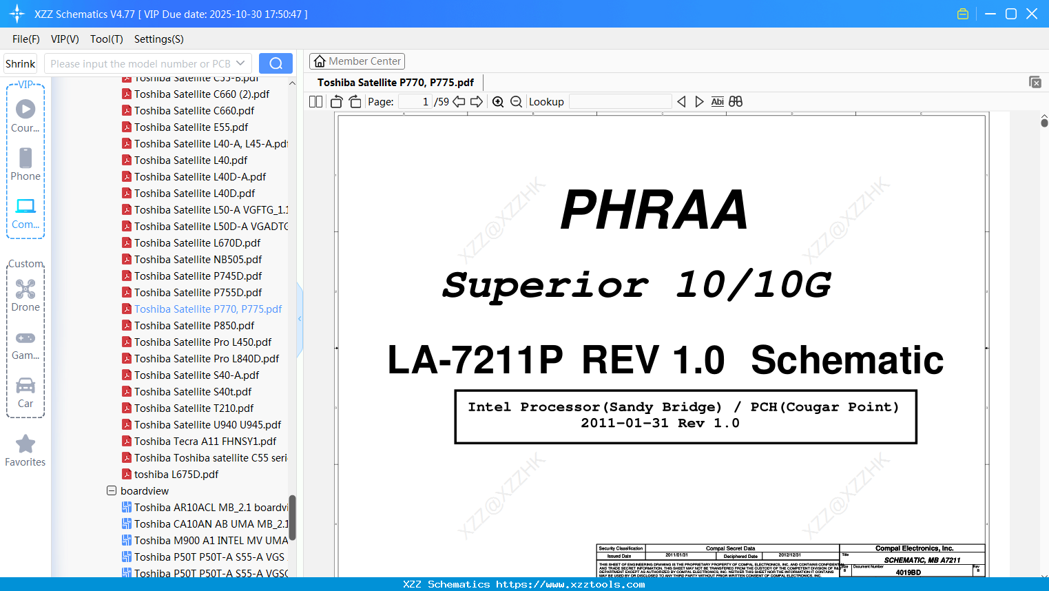 Laptop Toshiba Satellite P770, P775
